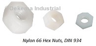 Nylon Natural Hex Nuts